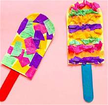 Let’s Craft! Tissue Paper Popsicles