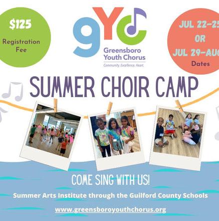 Summer Choir Camp - Greensboro Youth Chorus (week 1)