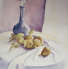 Fruit and Flowers in Watercolor