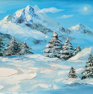 Painting Snowy Landscape - Acrylic Painting Workshop