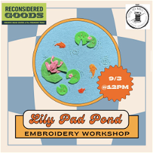 Lily Pad Embroidery Workshop
