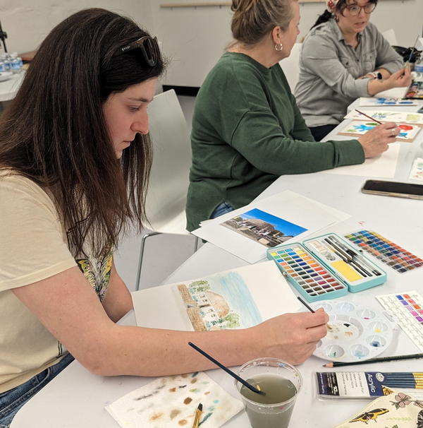 Watercolor Class at The Art Gallery at Congdon Yards